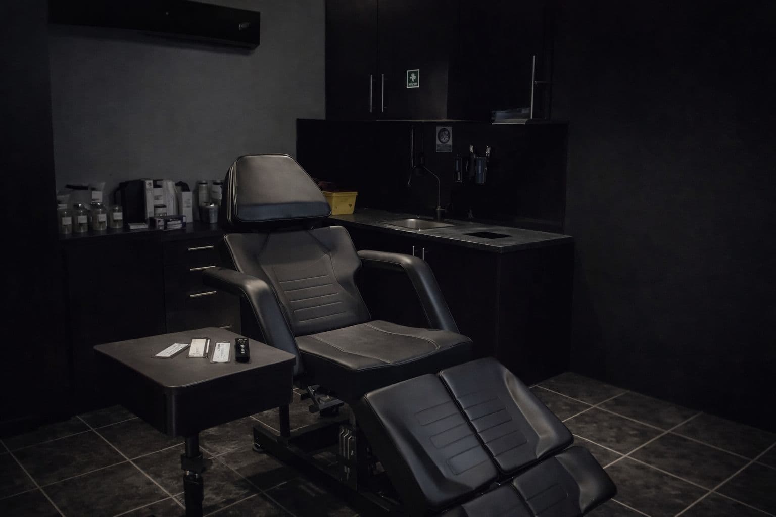 Interior of Aphrodite's Ink tattoo and piercing studio in Nicosia